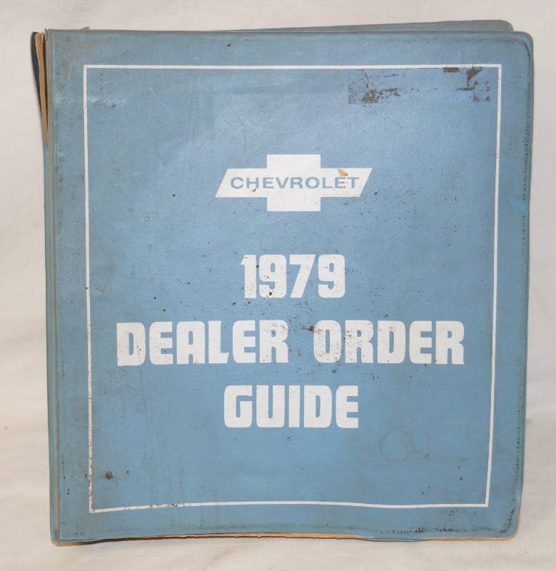 lot 5893 image: 1979 Chevy Dealer Order Sales Guide Notebook