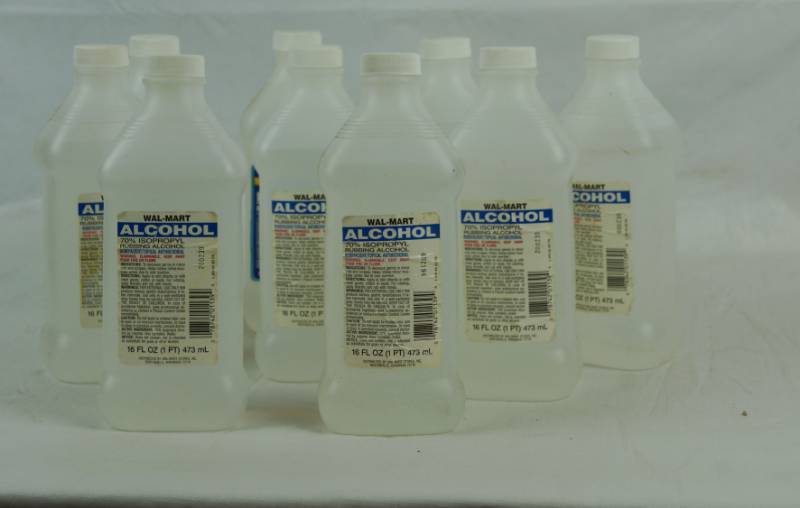 lot 3419 image: Lot of 9 Bottles of Rubbing Alcohol