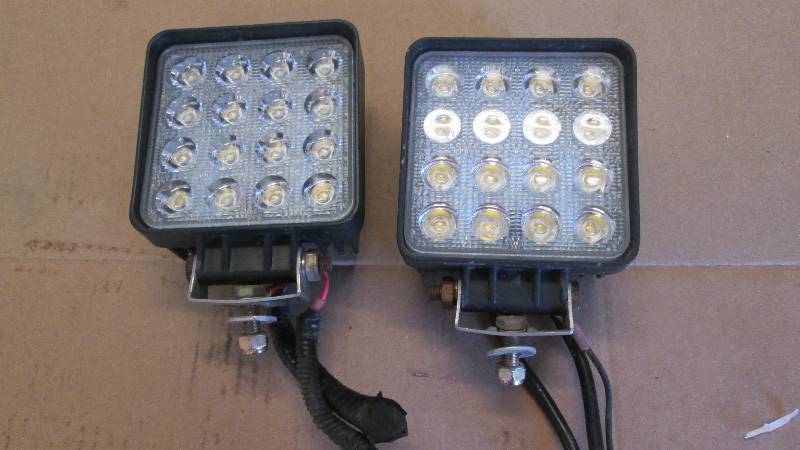 lot 459 image: Lot of 2  Heavy Industrial 4 12 x  4 12 LED Fog and Work Lights-