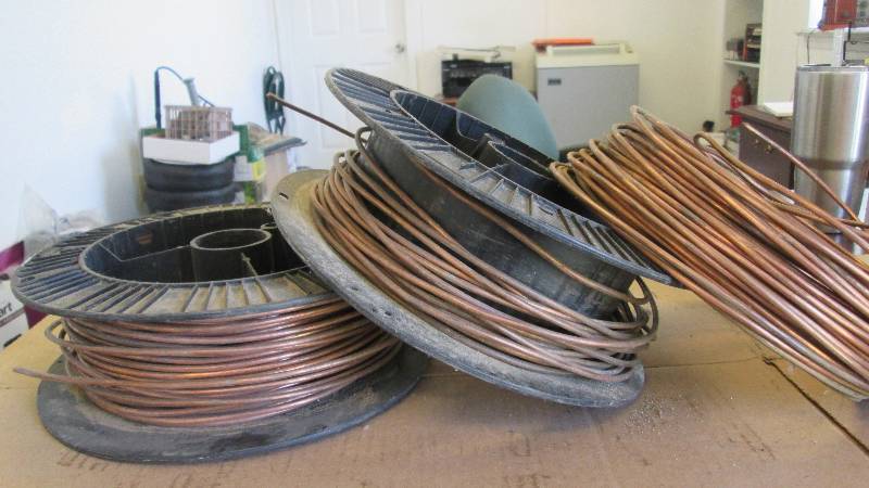 lot 468 image: Lot of 3 Rolls of Solid Copper Ground Wire