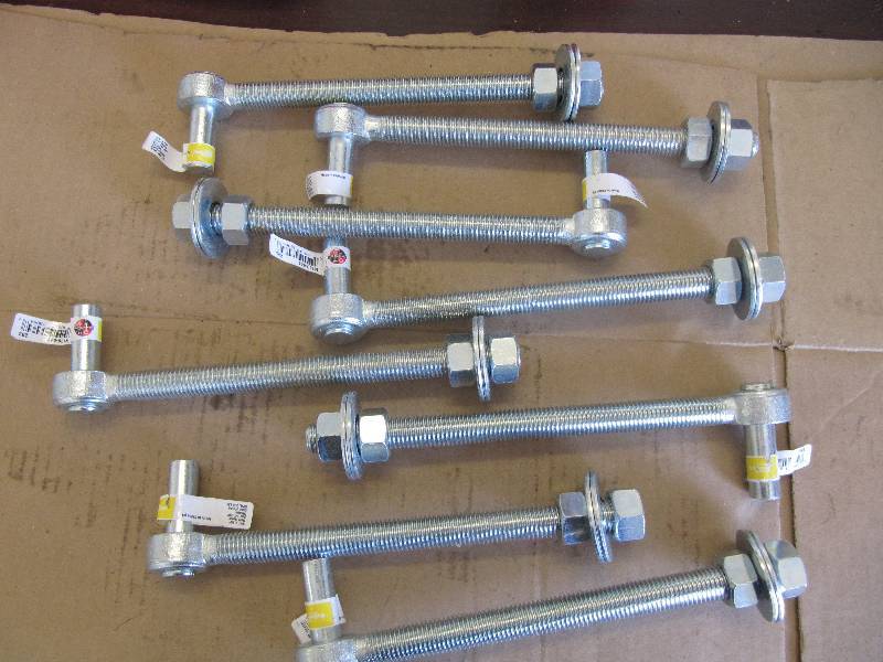 lot 483 image: Lot of 8 NEW Weather Guard 34 X 10 Bolt Hooks For Fencing, Cattle Pens, Gates
