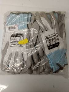 lot 45685 image: FACTORY SEALED - Tilsatec 030PU Work Gloves - Pack of 8 Pairs