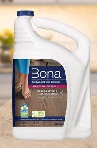 lot 45697 image: FACTORY SEALED - Bona Hardwood Floor Cleaner Refill - 128 fl oz - Unscented - Refill for Bona Spray Mops and Spray Bottles - Residue-Free Floor Cleaning Solution for Wood Floors