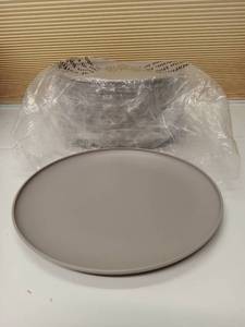lot 45751 image: FACTORY SEALED - 24pk Room Essentials 10.5 inch Plastic Dinner Plate - Gray. Great for most outdoor or indoor gatherings, like camping, BBQs, Tailgating Picnics, etc.