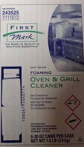 lot 45772 image: FACTORY SEALED - First Mark Commercial Foaming Oven & Grill Cleaner - Case of 6