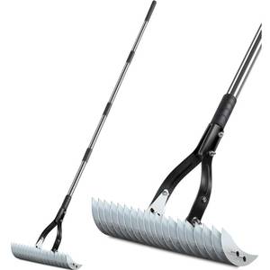 lot 49404 image: (UNUSED) Niovrooro Thatch Rake,15 Lawn Dethatcher Rakes Dead Grass Remover Manual Dethatching Rake with Adjustable Length Handle Scarifier RakeThatching Rakes for Lawns Grass Loosening Soil