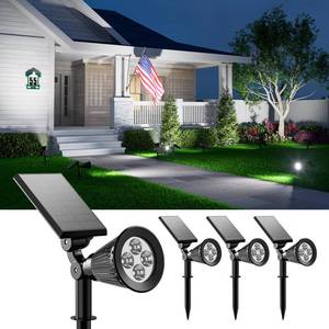 lot 49409 image: 4 Pack Solar Spotlights Outdoor Waterproof for Tree, Statue, Flower, Pot, Bush, Wall, Bright LED Outside Landscape Flood Lights for Security Uplighting Yard, Garden, Driveway, Walkway, House, Fence