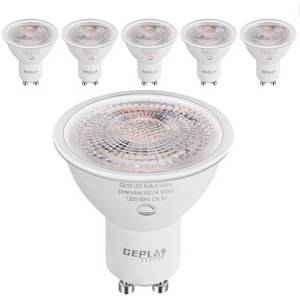 lot 49417 image: (UNUSED) 6-Pack GU10 LED Bulb Dimmable, 3000K Soft White GU10 Bulb Replacement for Track Lighting, 582LM, 6W(50W Equivalent) LED Light Bulb for Kitchen, Range Hood, Living Room, Bedroom