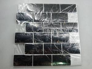 lot 49431 image: (UNUSED) Art3d 10-Sheet Backsplash Tile for Kitchen Peel and Stick, 12x12 Stick on Subway Tiles for Kitchen  Bathroom Back Splashes Black Marble - White Grout