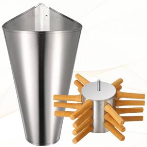 lot 49440 image: (UNUSED) 2 Pcs Chicken Plucker Drill Attachments Kit Include Stainless Steel Poultry Restraining Cone and Chicken Plucker Drill 21 Fingers Chicken Plucker Machine Bleeding Funnel for Farm Slaughter Equipment