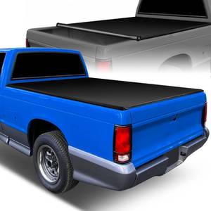 lot 27528 image: Soft Roll Up Truck Bed Tonneau Cover Compatible with 82-93 Chevy S10, 82-90 GMC S15, 91-93 Sonoma 6.5 Ft. Fleetside Bed Soft Vinyl