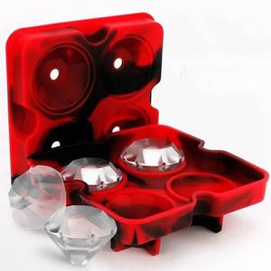 lot 27548 image: Maanya Collection Silicone Ice Cube Diamond Shape Tray Mold for Bar Cocktails Drinks