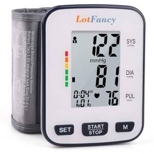 lot 27575 image: LotFancy Wrist Blood Pressure Monitor for Home Use, Blood Pressure Machine Adjustable Wrist Cuff (5.3��-8.5��) Digital BP Machine with Large LCD Display, 120 Memory with Carrying Case