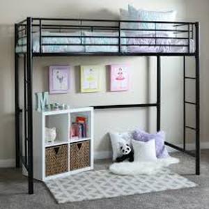 lot 27519 image: Twin Loft Bed - Black