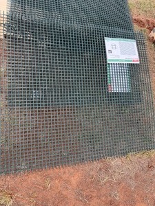 lot 974 image: Unused 5 x 5.6 foot Heavy Duty Wire Mesh- Green in Color - set of 3 sheets in this lot