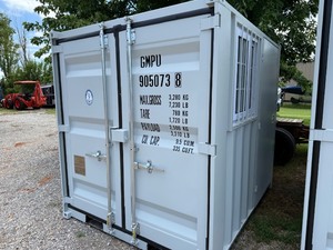lot 986 image: Unused 8 foot Container with side entry door and window.  Brand New Container