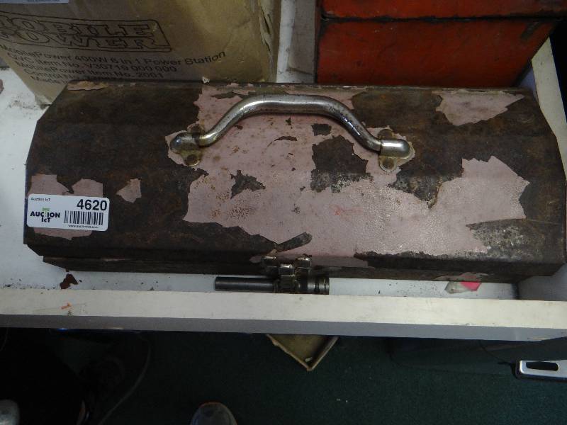 lot 4620 image: Tool box with various wrenches