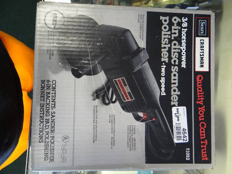 lot 4642 image: Sears Craftsman 38 horsepower 6 inch disk sander 2 speed