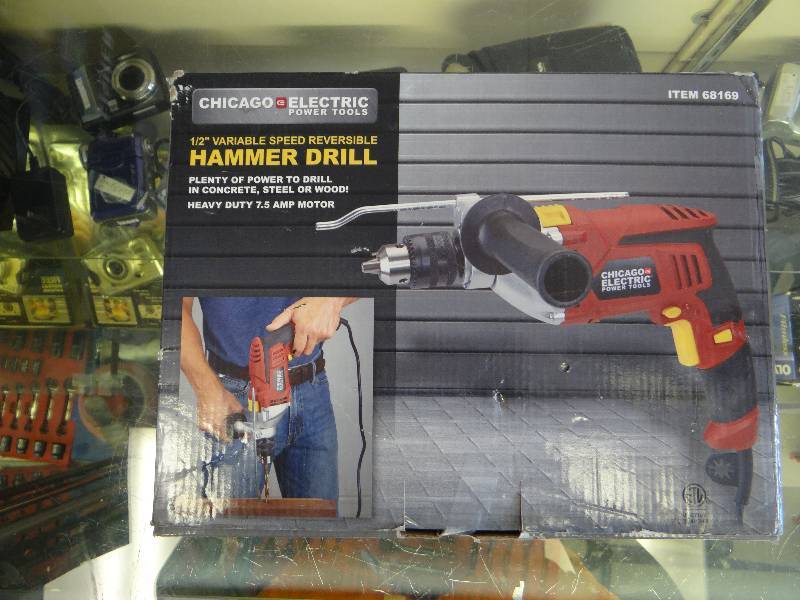lot 4646 image: Chicago electric 12 variable speed reversible hammer drill