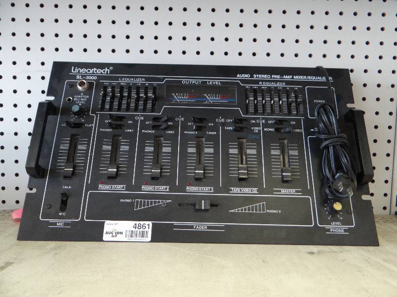 lot 4861 image: Lineartech audio stereo pre amp mixerequalizer
