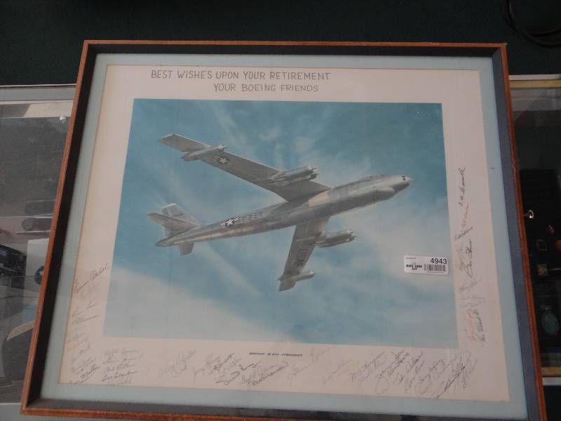 lot 4943 image: Framed boeing picture