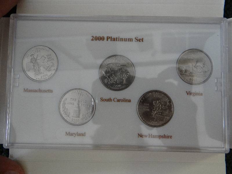 lot 5019 image: 2000 Platinum edition state quarter collection