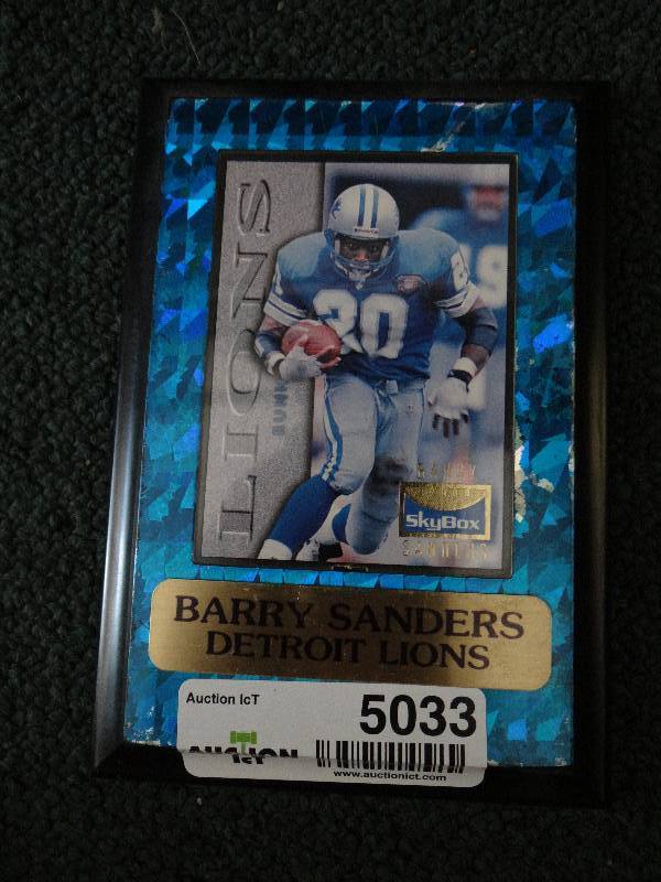 lot 5033 image: Barry Sanders Detroit Lions