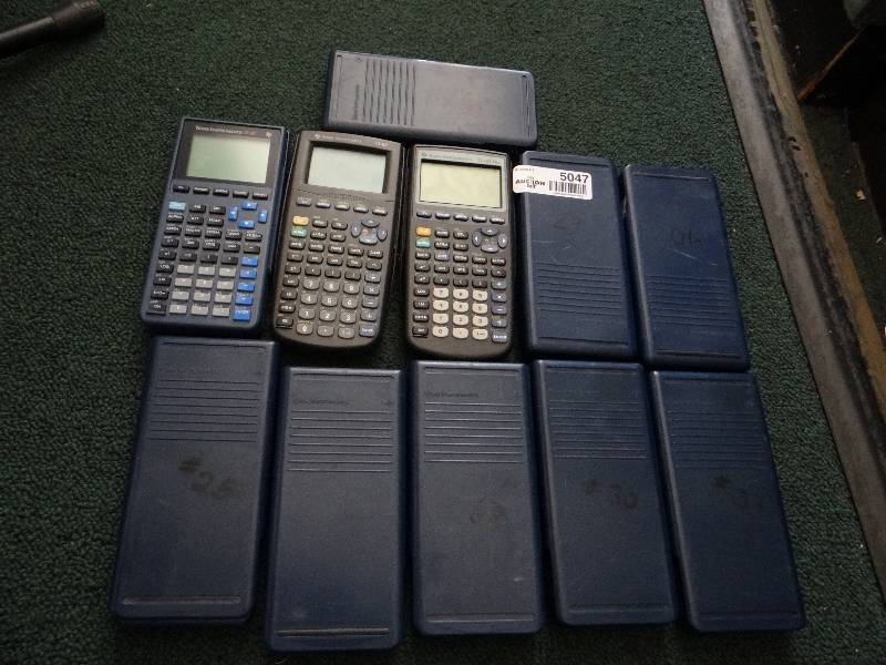 lot 5047 image: Large lot of Texas Instruments calculators