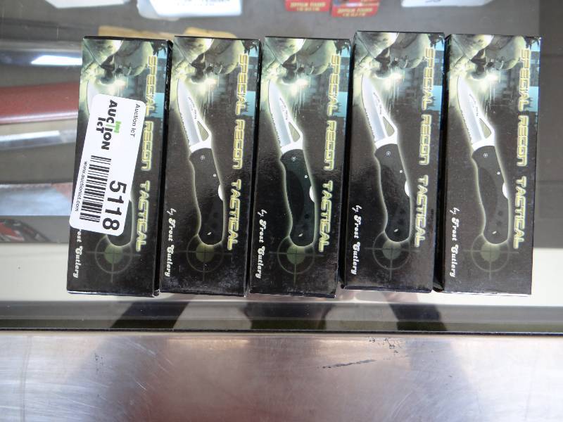 lot 5118 image: 5 tactical knives brand new in box