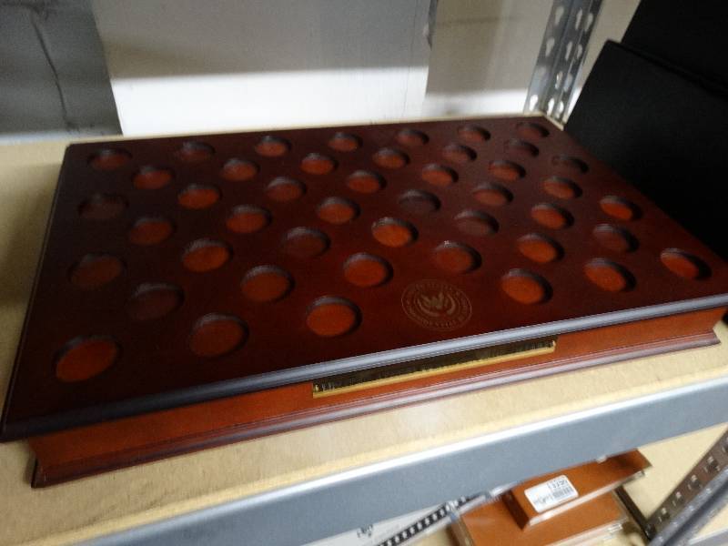 lot 13289 image: Gold dollar coin cabinet.