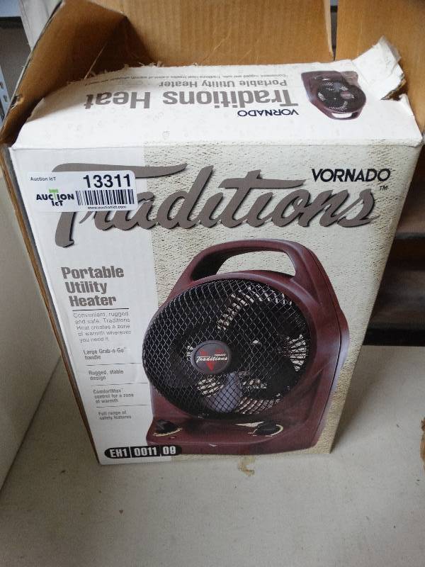 lot 13311 image: Vornado Traditions heat portable utility heater.