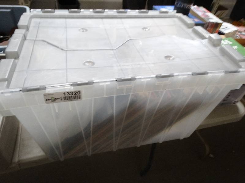 lot 13320 image: Lot of varios records in tote.