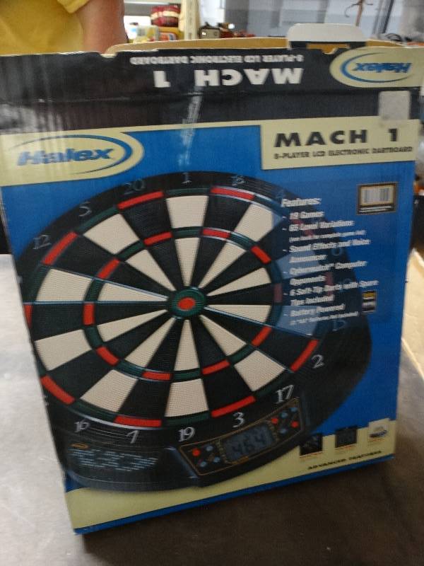 lot 13331 image: Halex mach 1 8 player lcd electronic dart board.