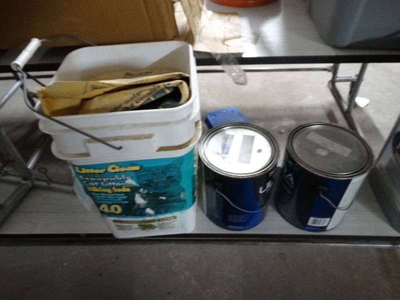 lot 13379 image: 2 Exterior pat cans buckets wcement.