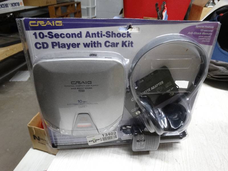 lot 13402 image: Craig - 10 sec anti - shock cd player wcar kit.