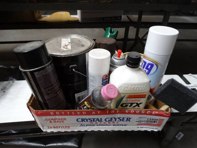 lot 13409 image: Lot of paint & chemicals.
