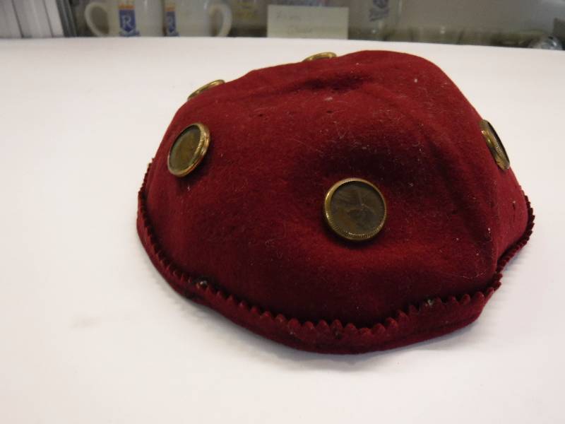 lot 7016 image: Kippah with pennies on it