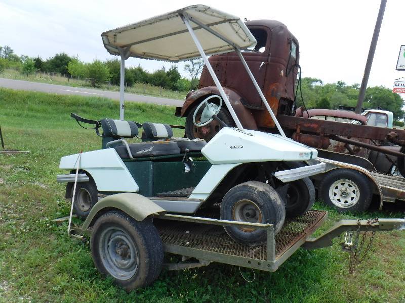 lot 7029 image: cushman golf cart with trailer