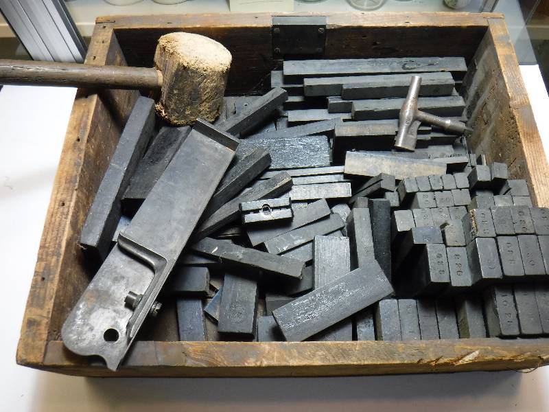 lot 7035 image: antique printing press equipment