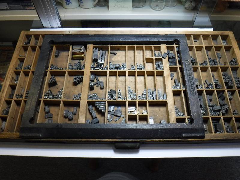 lot 7037 image: antique printing press equipment