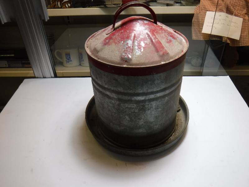 lot 7043 image: vintage chicken waterer