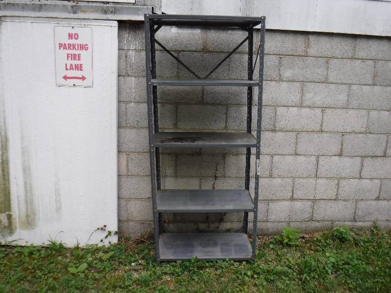 lot 7073 image: metal shelf