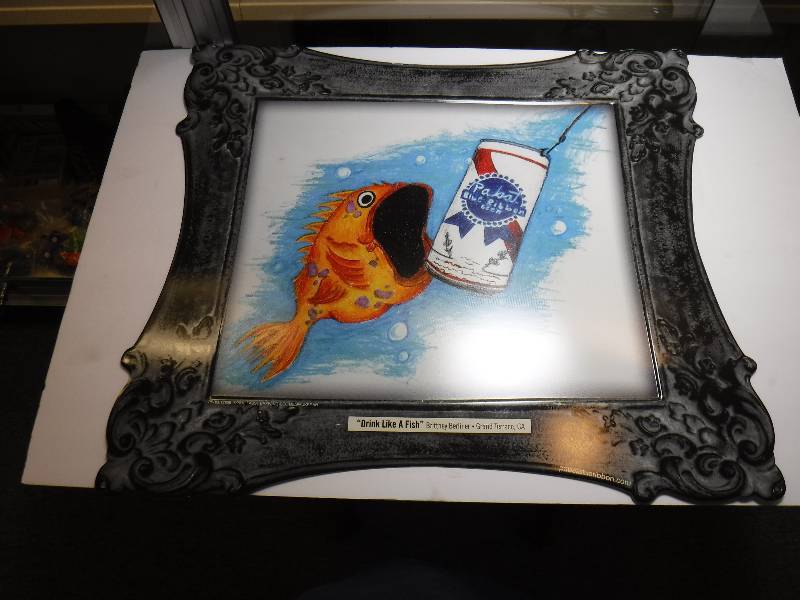 lot 7084 image: pabst tin sign