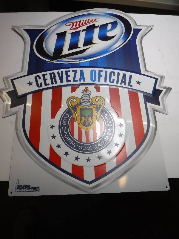 lot 7085 image: miller lite tin sign