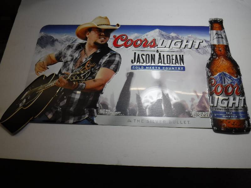 lot 7088 image: coors light tin sign
