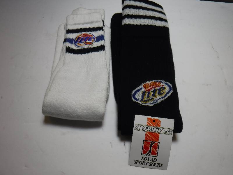 lot 7095 image: miller lite socks
