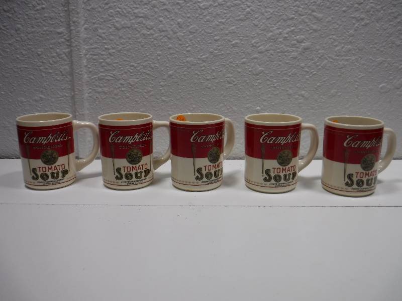 lot 1215 image: Campbells Tomato Soup Mug Premium Qty 5