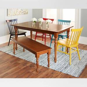 lot 17069 image: Set of 2 Windsor Dining Chair Black - Threshold�� Hardwood Frame, Non-Upholstered, Vintage Farmhouse Style - Retail $280