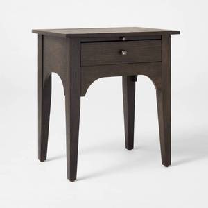 lot 20132 image: Palma Arched Nightstand Dark Brown - Threshold�� designed with Studio McGee - Retail $252