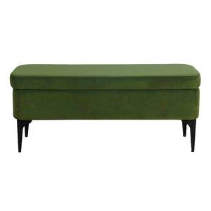 lot 20134 image: Large Modern Storage Bench Green Velvet - HomePop - Retail $250